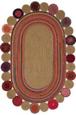 LUKE 431 KESTANE KAHVE EL DOKUMASI OVAL HALI - Görsel 2