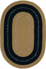 LUKE 864 KAHVE SİYAH EL DOKUMASI OVAL HALI - Görsel 2