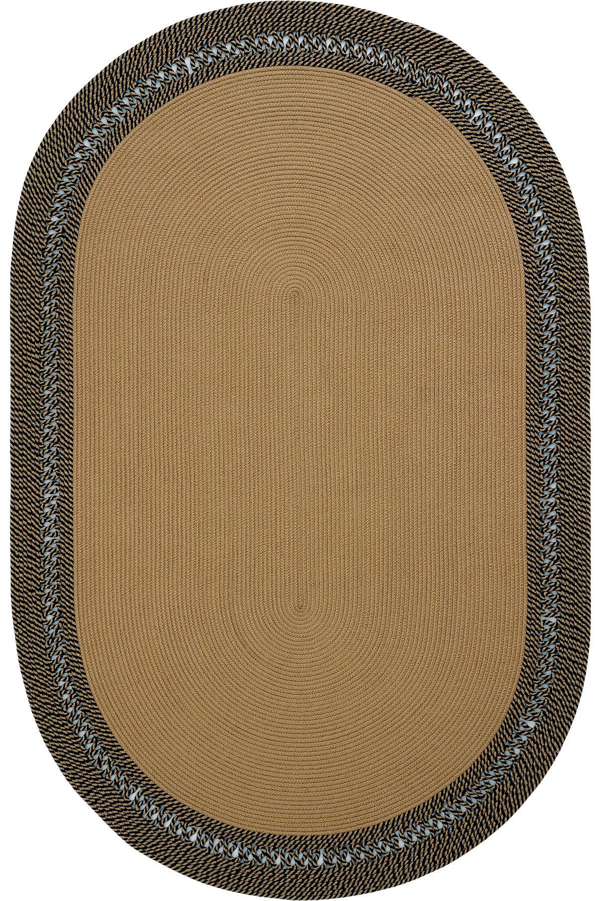 2 LUKE 866 JUT SİYAH BURGULU OVAL HALI - Görsel 1