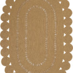 LUKE 862 KAHVE EL DOKUMASI OVAL HALI