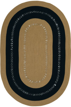 LUKE 864 KAHVE SİYAH EL DOKUMASI OVAL HALI