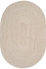 LUKE 854 KAHVE EL DOKUMASI OVAL  HALI