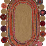 LUKE 431 KESTANE KAHVE EL DOKUMASI OVAL HALI