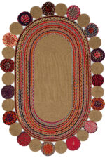 LUKE 431 KESTANE KAHVE EL DOKUMASI OVAL HALI