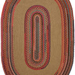 LUKE 405 KAHVE MOR EL DOKUMASI OVAL HALI