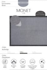 MONET 11741 KETEN BORDÜR GRİ HALI - Görsel 3