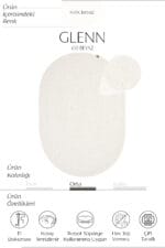 GLENN 610 BEYAZ OVAL HALI - Görsel 3