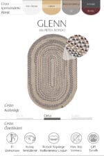 GLENN 616 PETEK BORDO OVAL HALI - Görsel 3