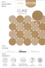 LUKE 310 JUT KAHVE BEYAZ HALI - Görsel 3