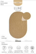 LUKE 304 KAHVE EL DOKUMASI OVAL HALI - Görsel 3