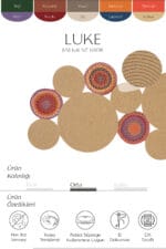 LUKE 848 RENKLİ KAHVE EL DOKUMASI HALI - Görsel 3