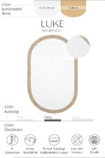 LUKE 869 BEYAZ JÜT OVAL HALI - Görsel 3