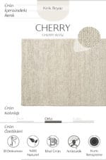 CHERRY BEYAZ JUT HALI - Görsel 3