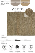 WICKER KAHVERENGİ JUT HALI - Görsel 3