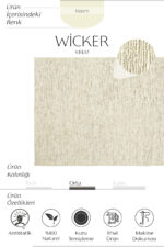 WICKER KREM JUT HALI - Görsel 3