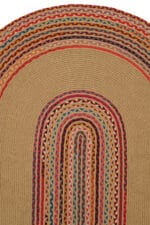 LUKE 405 KAHVE MOR EL DOKUMASI OVAL HALI - Görsel 4