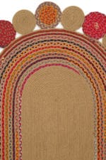 LUKE 431 KESTANE KAHVE EL DOKUMASI OVAL HALI - Görsel 4