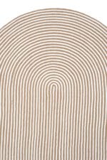 LUKE 854 KAHVE EL DOKUMASI OVAL  HALI - Görsel 4