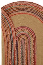 LUKE 405 KAHVE MOR EL DOKUMASI OVAL HALI - Görsel 5