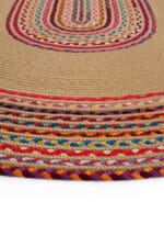 LUKE 405 KAHVE MOR EL DOKUMASI OVAL HALI - Görsel 6