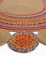 LUKE 431 KESTANE KAHVE EL DOKUMASI OVAL HALI - Görsel 6