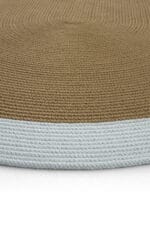 LUKE 857 KAHVE BEYAZ EL DOKUMASI OVAL HALI - Görsel 6