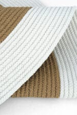 LUKE 857 KAHVE BEYAZ EL DOKUMASI OVAL HALI - Görsel 7