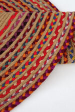 LUKE 405 KAHVE MOR EL DOKUMASI OVAL HALI - Görsel 7