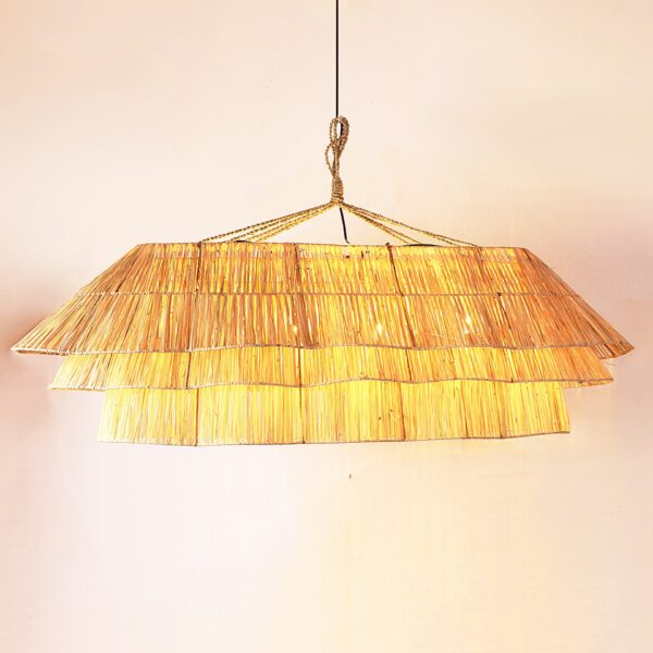 Bali Layers – Doğal Rattan Katlı Avize 135x65x45 cm - Görsel 4
