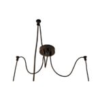 Pileli Krep Gri & Krem Demor Kumaş Avize Seti - Görsel 6