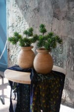 Terra – El Yapımı Sarı Traverten Vazo Seti - Görsel 2