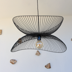 Utku Siyah Metal Aydınlatma 60x45