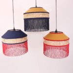 Paris Doğal Hazeranlı Kumaş 3'lü Avize SET