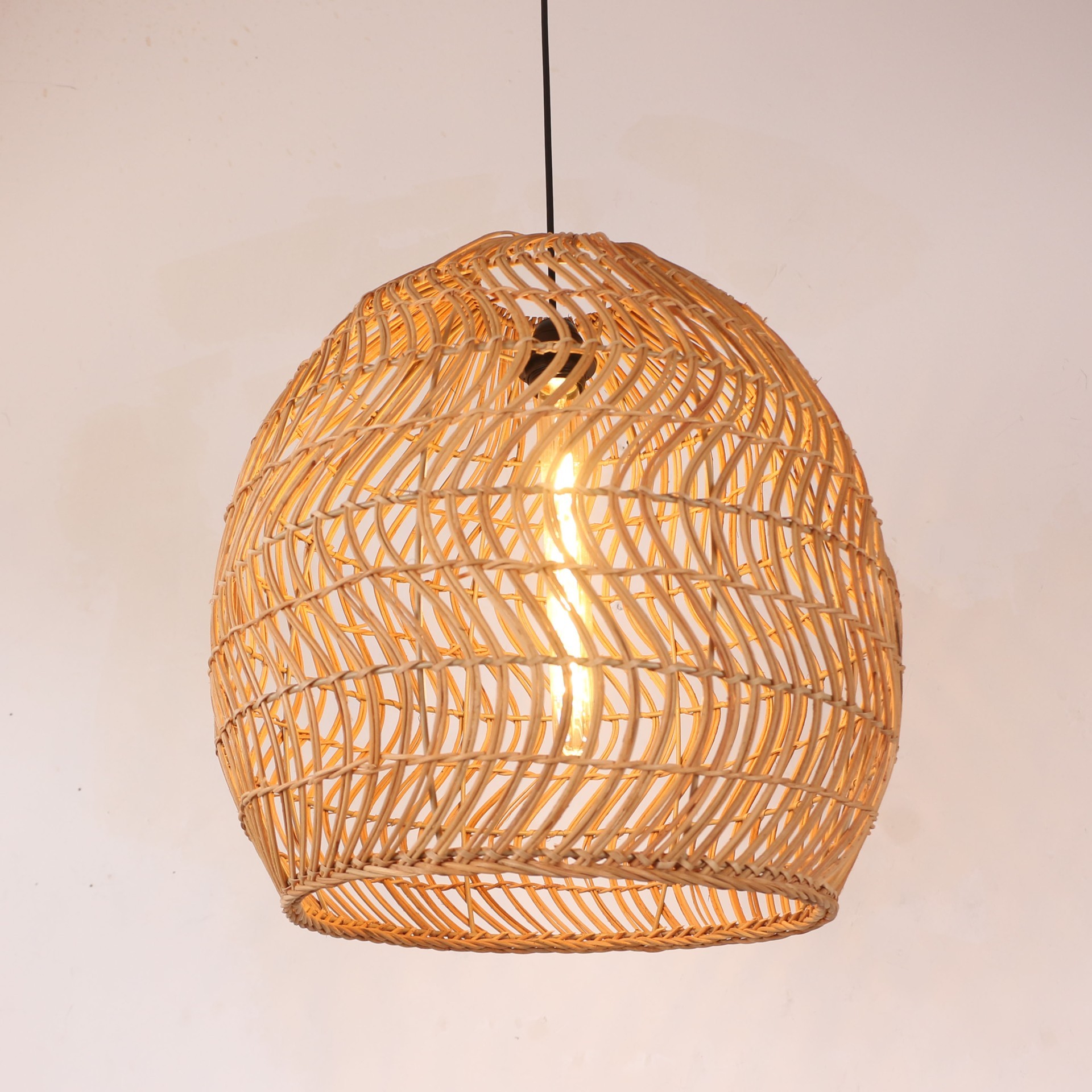 kam45 f7 Kamelya Rattan Sarkıt Lamba 45x48 cm - Görsel 5