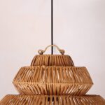 Rattan Lucy Aydınlatma El Yapımı Doğal Avize - Görsel 5