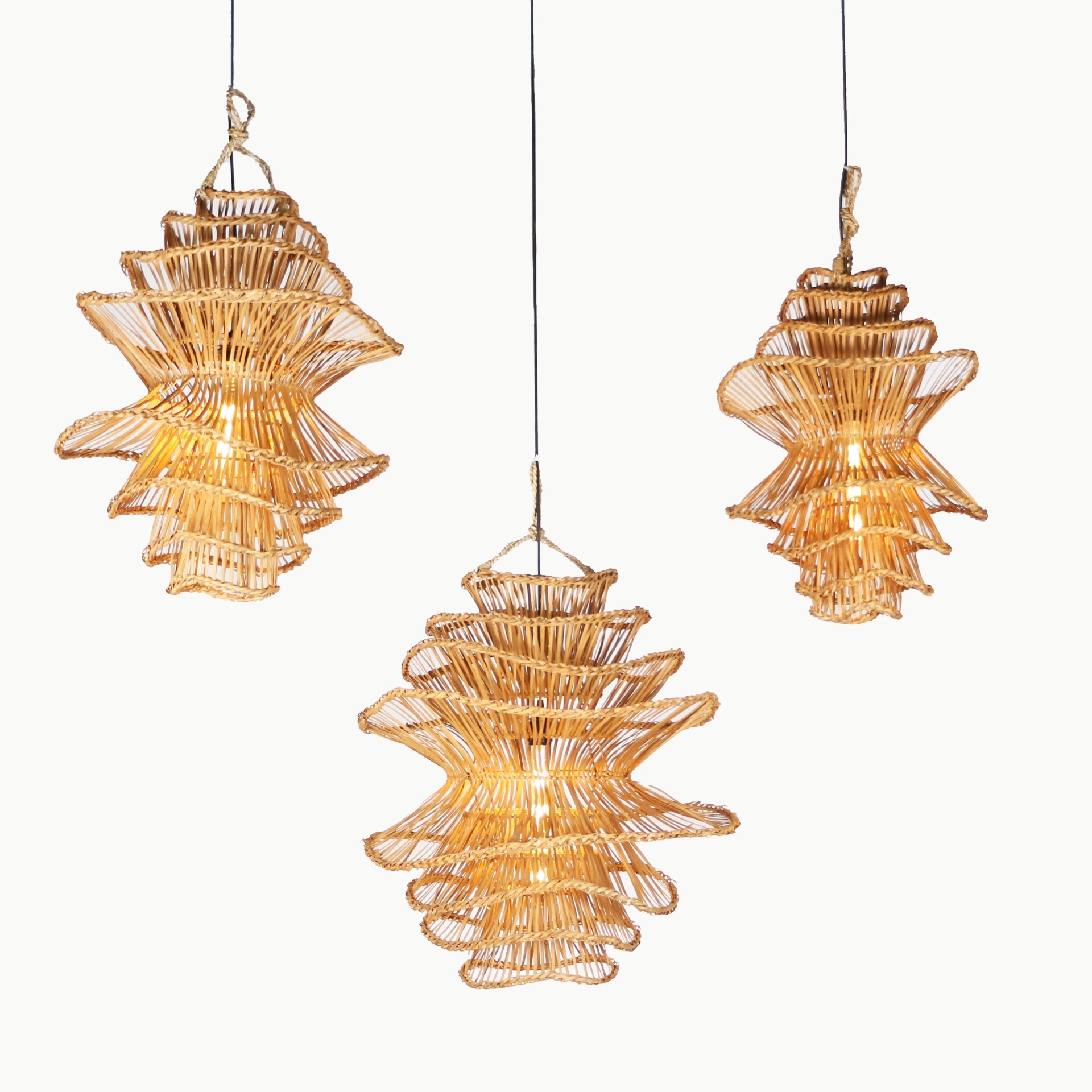 rttn-avz-set2 f2 Rattan Luna Aydınlatma 3'lü Set - Görsel 2