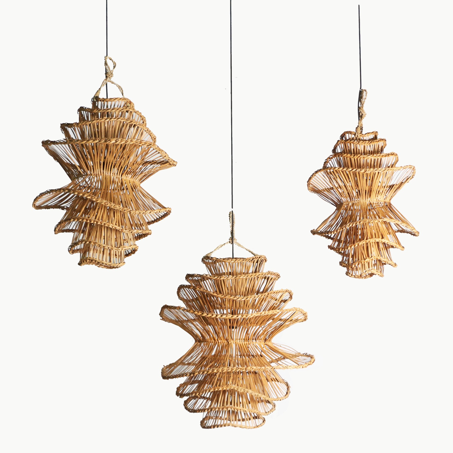 rttn-avz-set2 f3 Rattan Luna Aydınlatma 3'lü Set - Görsel 3